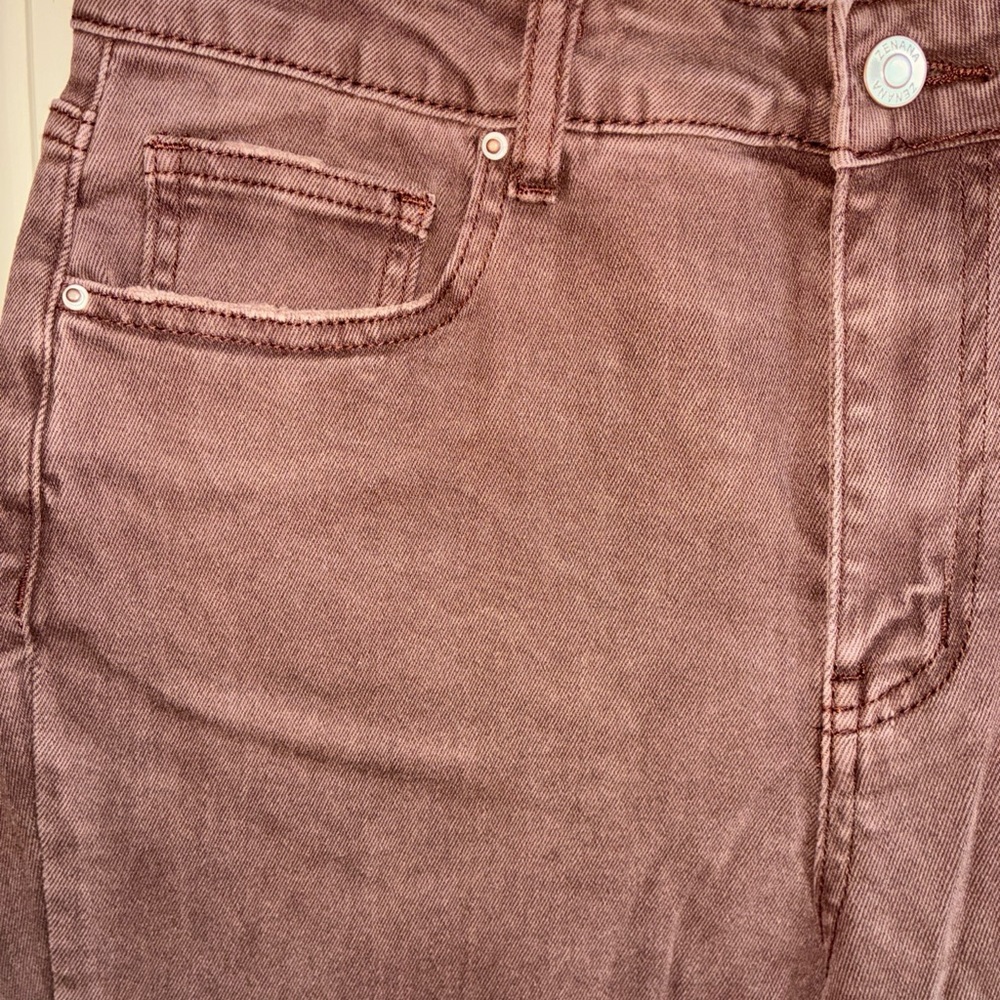 Zenana Outfitters Women's Brown Straight Leg Jeans - Picture 2 of 6